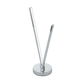 Настільна лампа світлодіодна металева хром 37х15 см, фото 1