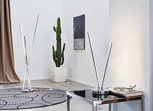 Настільна лампа світлодіодна металева хром 37х15 см, фото 2