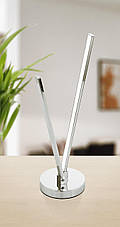 Настільна лампа світлодіодна металева хром 37х15 см, фото 4