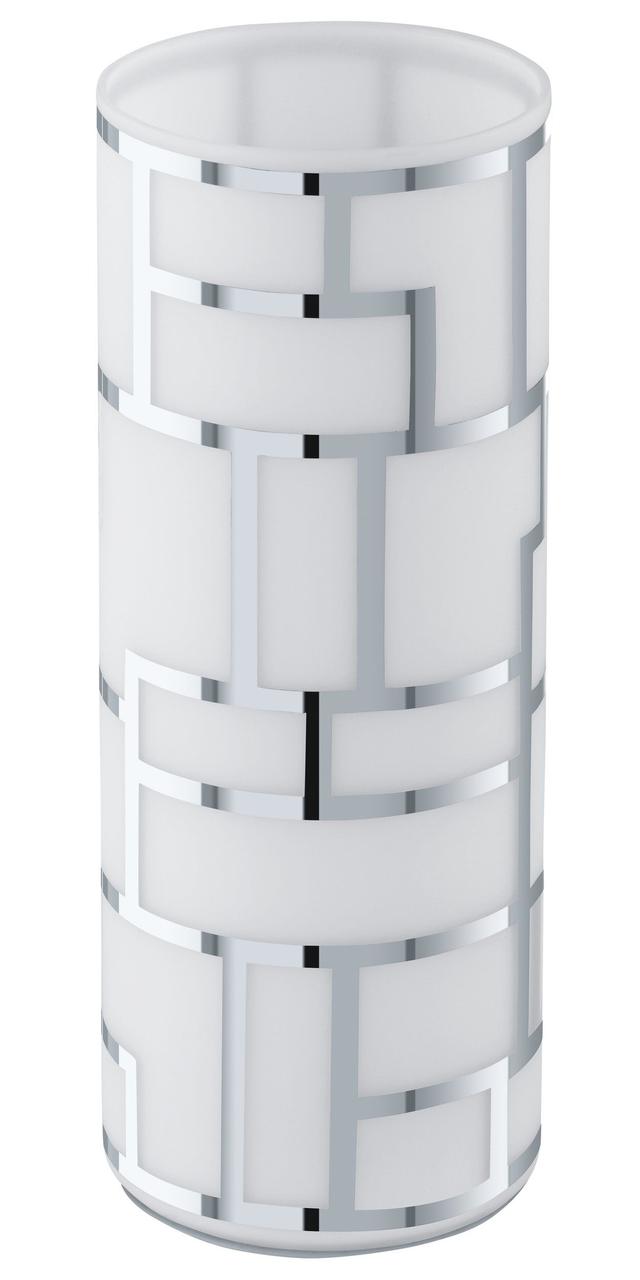 Настільна лампа скляний плафон із декором 1 лампа Е27 27х10.5 см