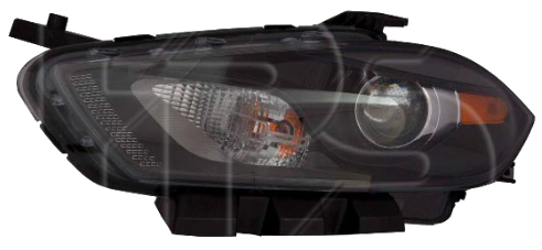 Фара передня Dodge Dart 12-16 DEPO ліва механічна чорна галоген