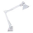 Офісна настільна лампа металева Е27 на підставці та струбціні біла 73 см, фото 6