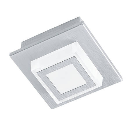 Настінно-стельовий світильник металевий із LED module 3000K сатиновий 11х11х5.5 см, фото 1