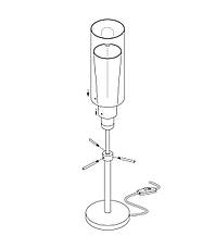 Декоративна настільна лампа з елементами скла Е27 хром/біла 11х15.5х50 см, фото 4
