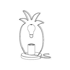 Настільна лампа Е27 сталь чорна 17.5х12х28 см, фото 3