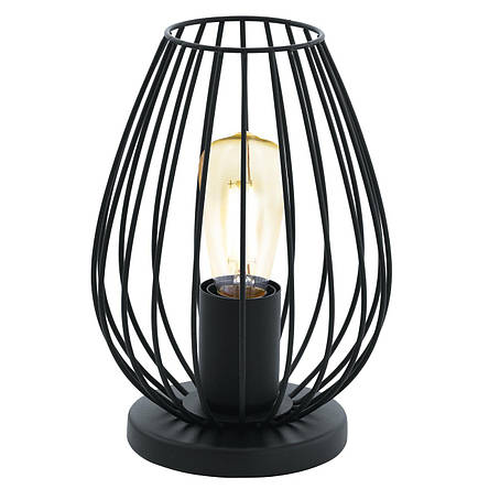 Настільна лампа Е27 сталь чорна 16х23 см, фото 1