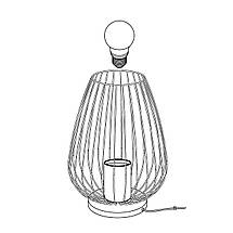 Настільна лампа Е27 сталь чорна 16х23 см, фото 4