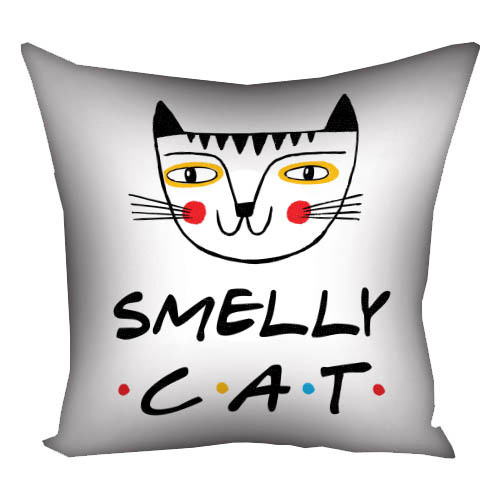 Подушка габардинова з принтом Smelly cat 40x40 см (4P_DR013)