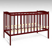 Кроватка для новорожденных темно коричневая "Простая"