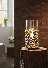 Настільна лампа Е27 сталь скло коричневий патина прозорий 12х26.5 см, фото 2