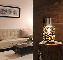 Настільна лампа Е27 сталь скло коричневий патина прозорий 12х26.5 см, фото 5