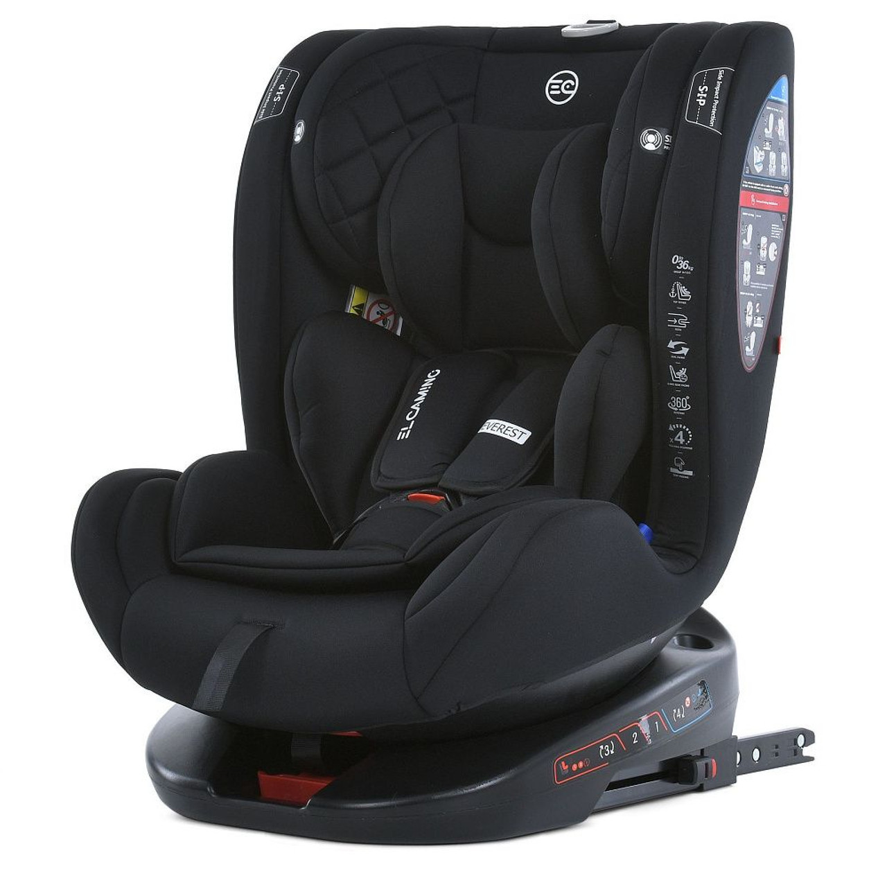 Автокрісло дитяче El Camino Everest ME 1114 (isofix, поворот 360 º, група 0+/1-I-II-III, від 0 до 12 років)