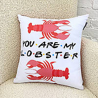 Подушка габардинова з принтом You are my lobster 40x40 см (4P_DR012)
