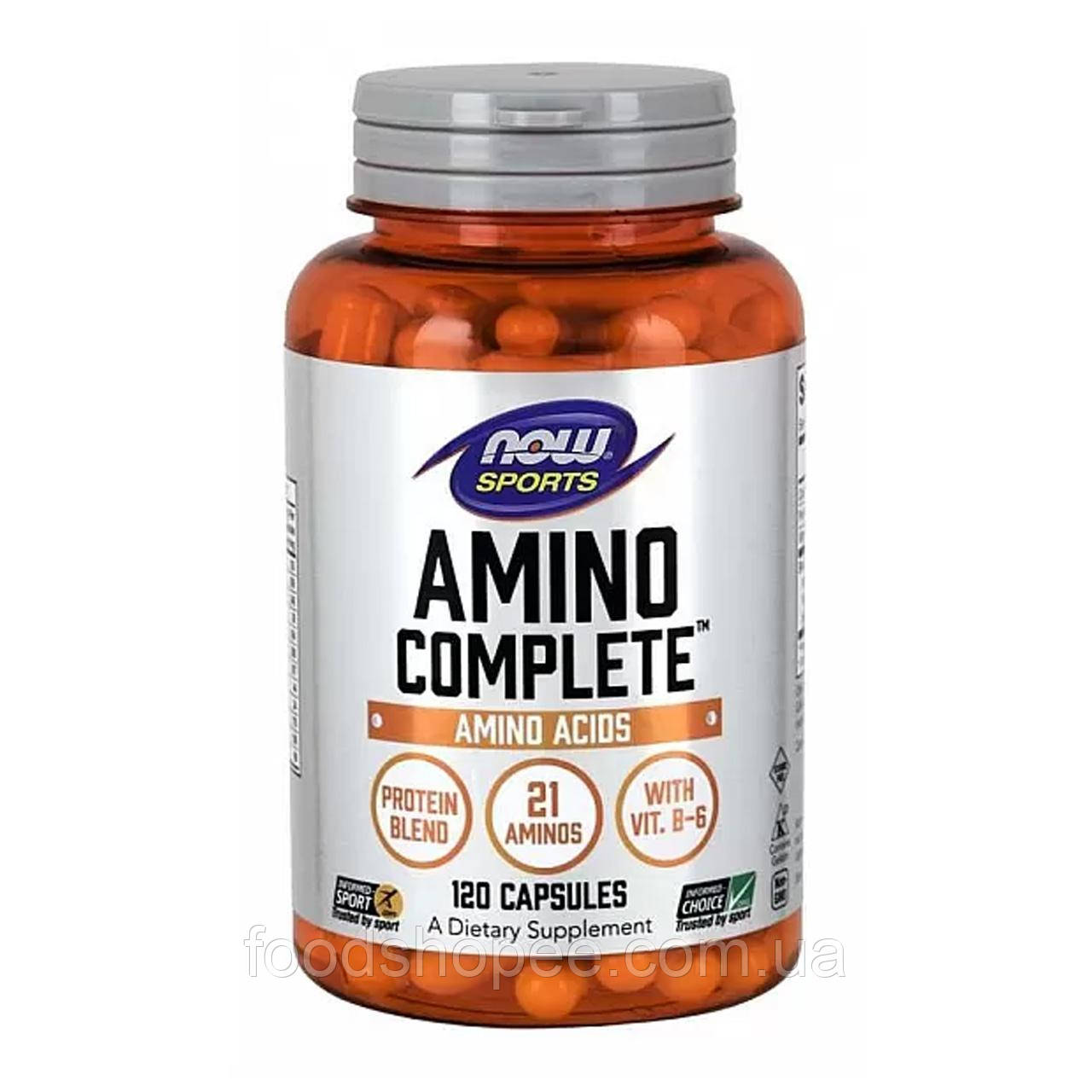 Комплекс амінокислот (Amino Complete Sports) 120 капсул NOW-00011