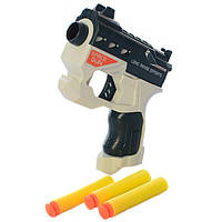 Пистолет с мягкими пулями Bambi 826-35A G, 3 поролоновые пульки на присосках (826-35A-RT)