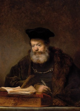 Листівка Rembrandt — The Scholar at the Lectern
