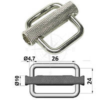 Пряжка для ремня с бегунком 25 мм нержавеющая сталь Osculati