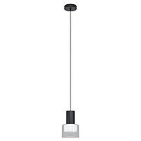 Подвесной светильник GU10-LED 4.6Вт сталь стекло пластмасса черный прозрачный белый 14х150 см