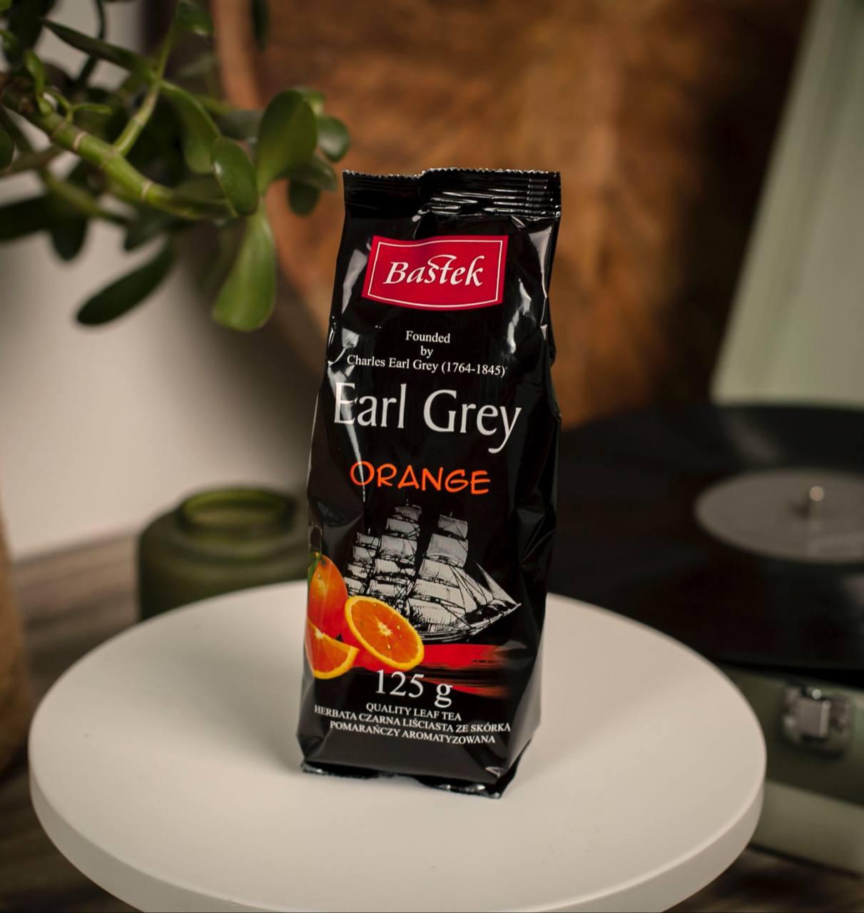 Чорний чай апельсин☕️ Bastek "Earl Grey Orange" 125 гр. Польша