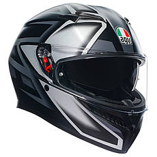 МОТОШОЛОМ ЗАКРИТИЙ AGV K3 - COMPOUND MATT BLACK/GREY