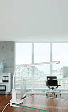 Настільна лампа пластикова біла LED Module 4000K 45х27.5 см, фото 2