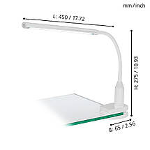 Настільна лампа пластикова біла LED Module 4000K 45х27.5 см, фото 4