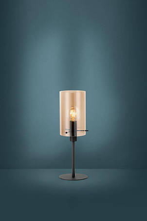 Настільна лампа металева чорна на 1 лампу Е27 60.5х18 см, фото 2