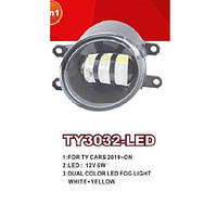 Штатные противотуманные фары Toyota Cars/TY-3032L/LED-12V6W/3000K&6000K/эл.проводка (TY-3032-LED-DUAL)