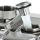 Каністра горизонтальна з нержавіючої сталі 3л, Merlion ML201 + гнучка лійка / Каністра для бензину, фото 3