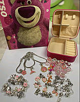 Детский набор для изготовления украше, браслетов,кулонов,подвесок пандора Бодарочный набор для девочки Pandora