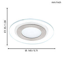 Точковий світильник сталевий LED Module 3000К білий/сатиновий нікель 14.5х3.5 см, фото 5