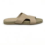 Жіночі шкіряні шльопанці бежевого кольору Туреччина 4124 36, фото 4