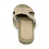 Жіночі шкіряні шльопанці бежевого кольору Туреччина 4124 36, фото 6