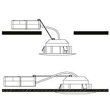 Вбудований точковий LED світильник 3х4.9Вт 3000К пластик білий 8.4х4 см, фото 4