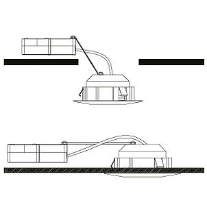 Світлодіодний точковий світильник пластиковий нікель 8.4х4 см, фото 2