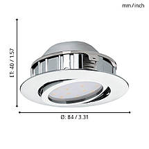 Точковий світильник LED Module 3000К пластик хром 3 шт 8.4х4 см, фото 5
