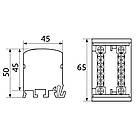 Шина нульова 2 бруска по 7 отворів в корпусі Промфактор, фото 2