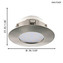 Точковий світильник LED Module 3000К пластик сатиновий нікель 7.8х3.5 см, фото 4