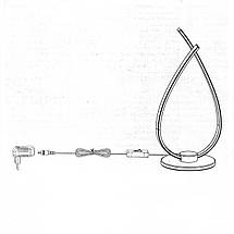 Настільна лампа LED 8.8Вт 3000K сталь пластмаса хром білий 19.5х15х33.5 см, фото 4