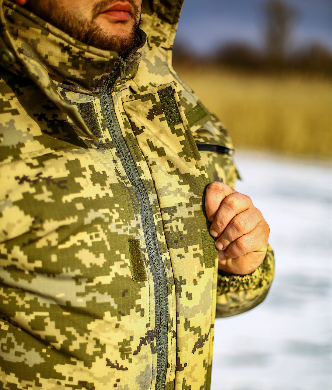 Куртка рабочая зимняя мужская "Арктика" камуфляж пиксель (рип-стоп) - фото 8 - id-p1650221589
