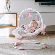 Дитяче крісло-гойдалка FreeON (3-точковий ремінь безпеки, іграшки на дузі)  Rest`n`Play Pink 45739 Рожева, фото 4
