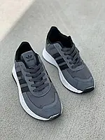 Кроссовки Adidas серые, Адидас кроссовки мужские серые, Кроссовки adidas grey текстиль мужские 41