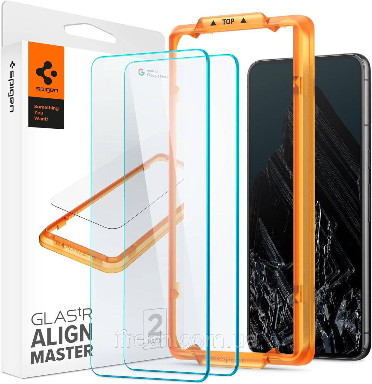 Захисне скло Spigen для Pixel 8 Pro - ALIGNmaster (2 шт), Clear (AGL07395), фото 1