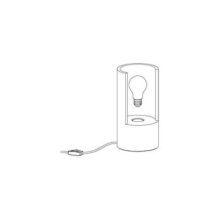 Настільна лампа з бетону на 1 лампу Е27 37х14 см, фото 2