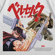 Футболка з принтом Berserk | Ґатс і Банда Сокола S Білий, фото 3
