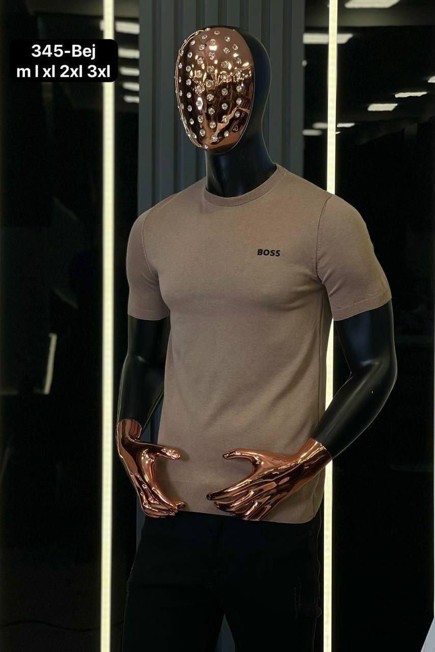 Чоловіча футболка HUGO Boss CK7573 темно-бежева