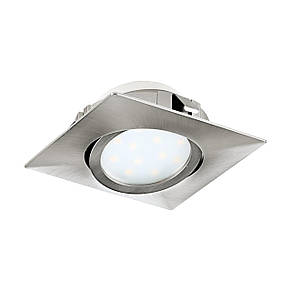 Світлодіодний точковий світильник пластиковий нікель 8.4х4 см, фото 1