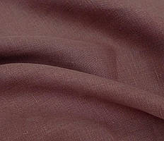 Льняна костюмна тканина коричневого кольору