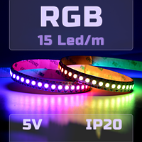 Світлодіодна LED RGB SMD5050 USB стрічка 5V 10м з пультом та Bluetooth 15 світлодіодів на метр