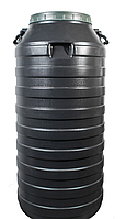 Бочка 100 л пластиковая техническая черная бидон широкая горловина емкость для воды